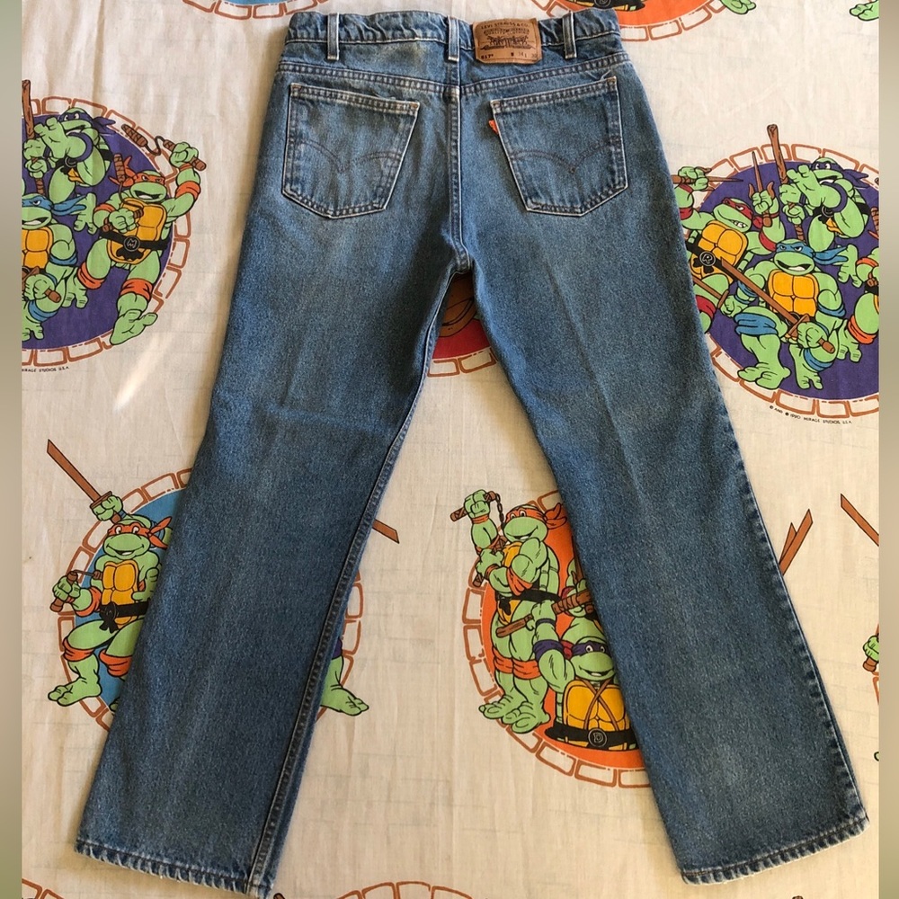 Vintage 517 Levis Orange Tab 34x30 Jeans Made in USA